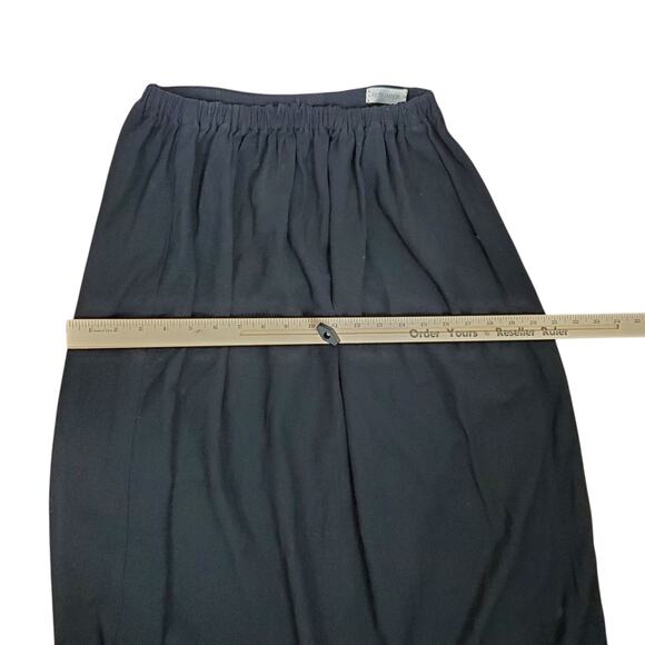 Krista Larson Long Black Skirt S/M/L Elastic Waist Pull On Layering Maxi - Picture 9 of 10